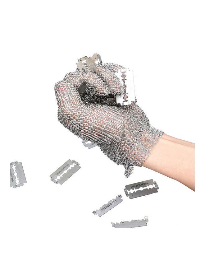 High-Quality 304L Stainless Steel Mesh Knife Cut Resistant Chain grey