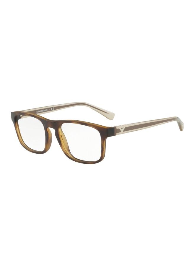 men Rectangular Eyeglass Frame - Lens Size: 53 mm