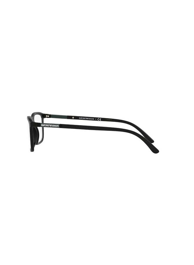 Men's Rectangle Eyeglass Frame With 2 Clips - Lens Size: 55mm