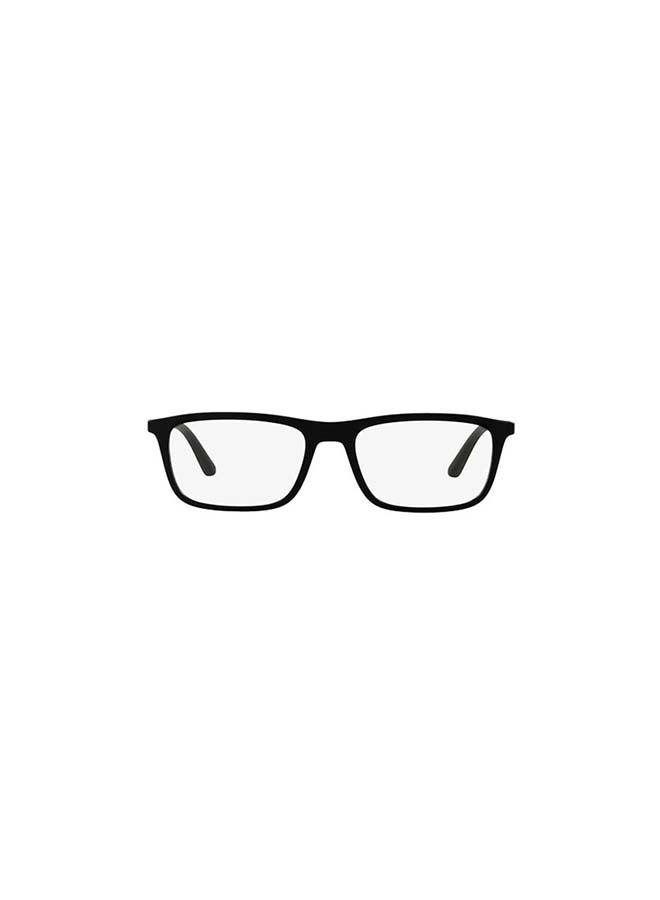 Men's Rectangle Eyeglass Frame With 2 Clips - Lens Size: 55mm