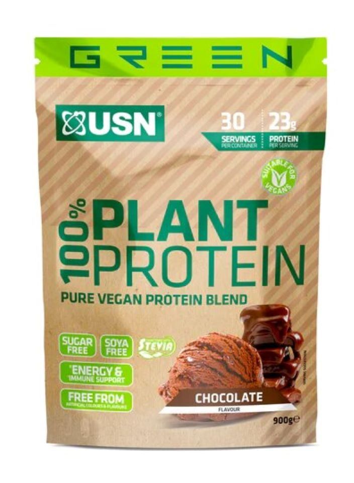 USN 100 Percent Plant Protein Pure Vegan Protein Blend Chocolate 900 Gram