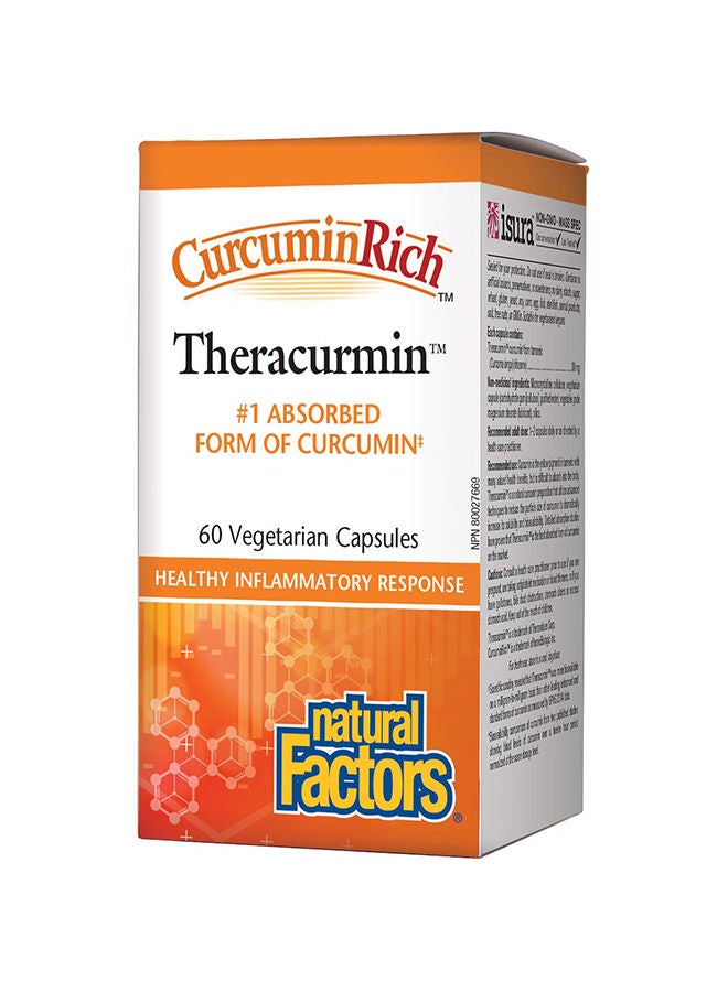 Natural Factors CurcuminRich Theracurmin, 30 mg, 60 Veggie Capsules