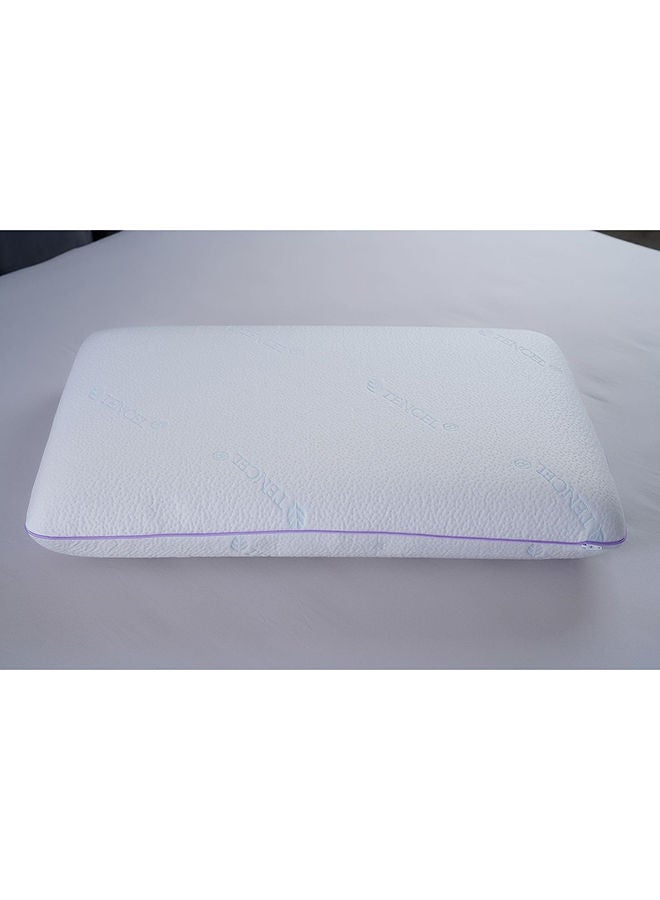 Soothing Lavender Infused Memory Foam Pillow 45X70X13Cm White