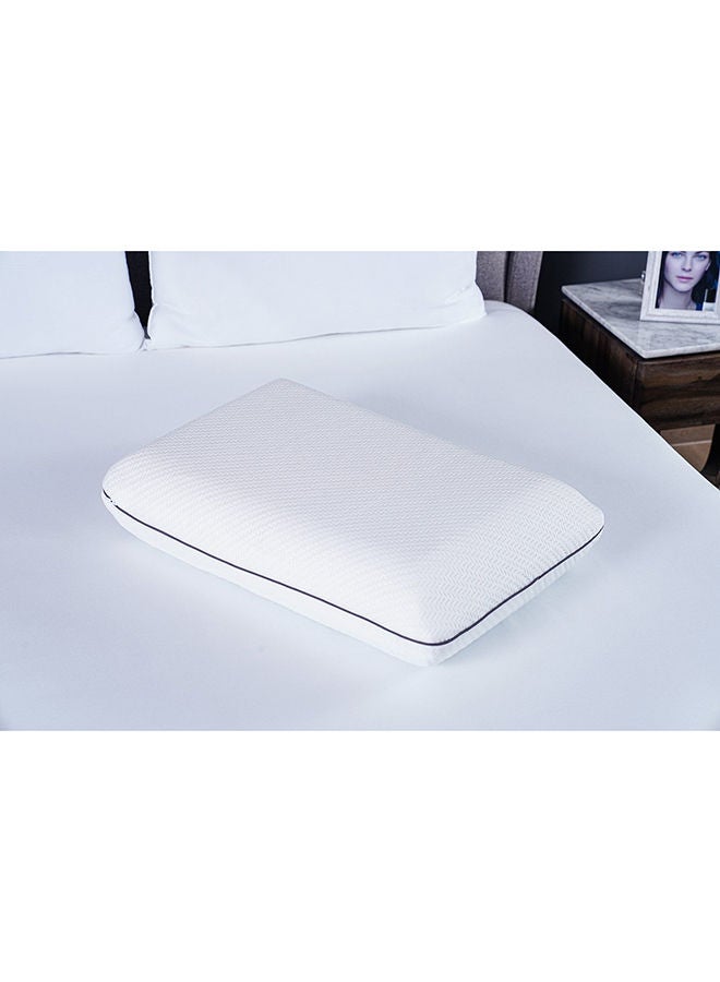 Bounce 3 Layer Memory Foam Gel Pillow | 40x60+14cm | White | Cooling Effect, Neck And Shoulder Support, Contour