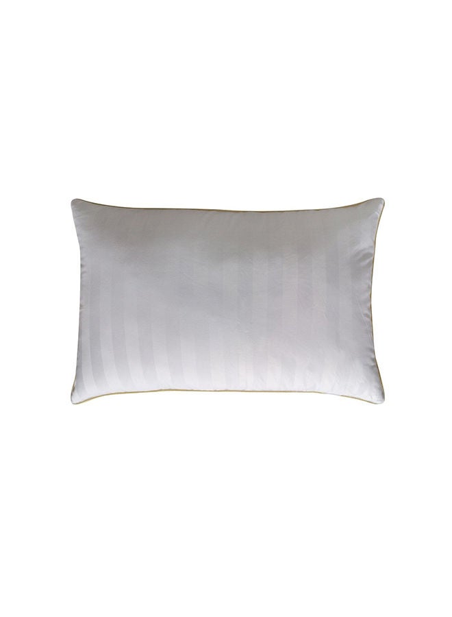 Supreme Satin Stripe Pillow 50X70Cm White