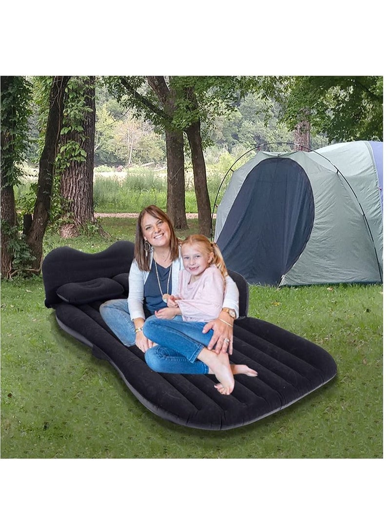 Universal Car Inflatable Bed Travel Bed Car with Comfortable Rear Seat Bed Car Mattress Air Cushion Black