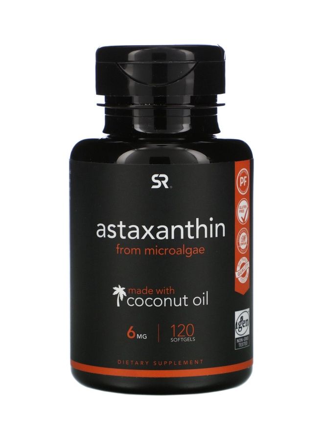 Astaxanthin With Coconut Oil 6mg - 120 Softgels