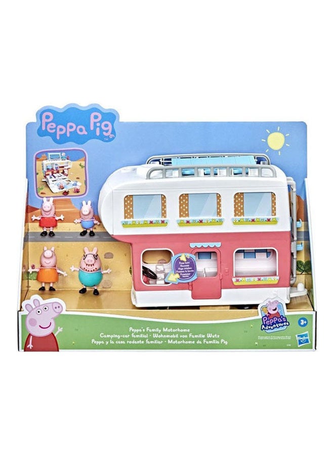 Peppa  Peppa’s Adventures Peppa’s Family Motorhome Preschool Toy, Vehicle to RV Playset, Plays Sounds and Music, Ages 3 and up Multicolour