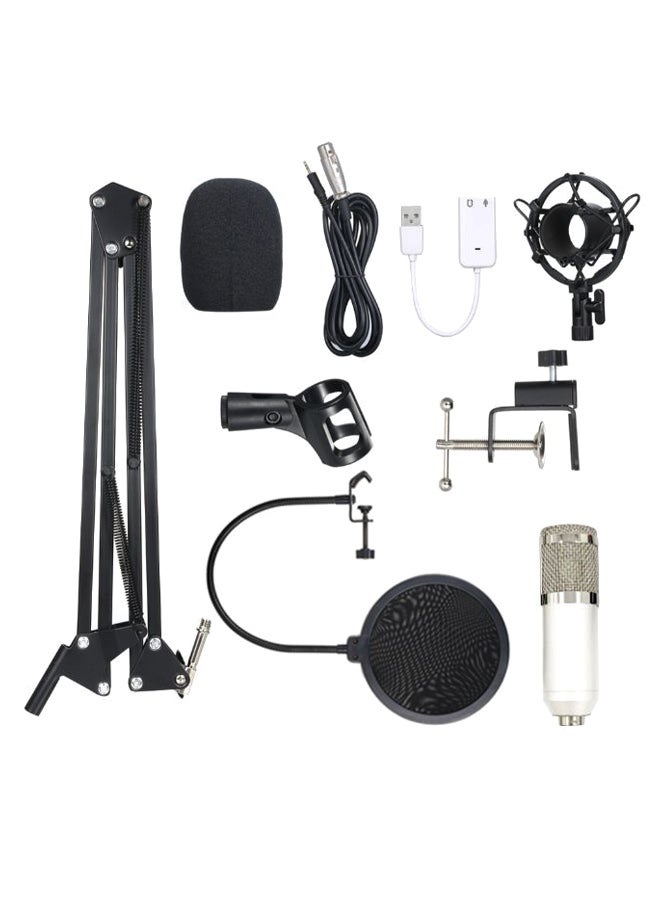 Adjustable Recording Condenser Microphone BM800 White/Silver/Black