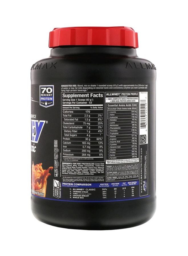Allwhey Classic Chocolate Peanut Butter Whey Protein Powder