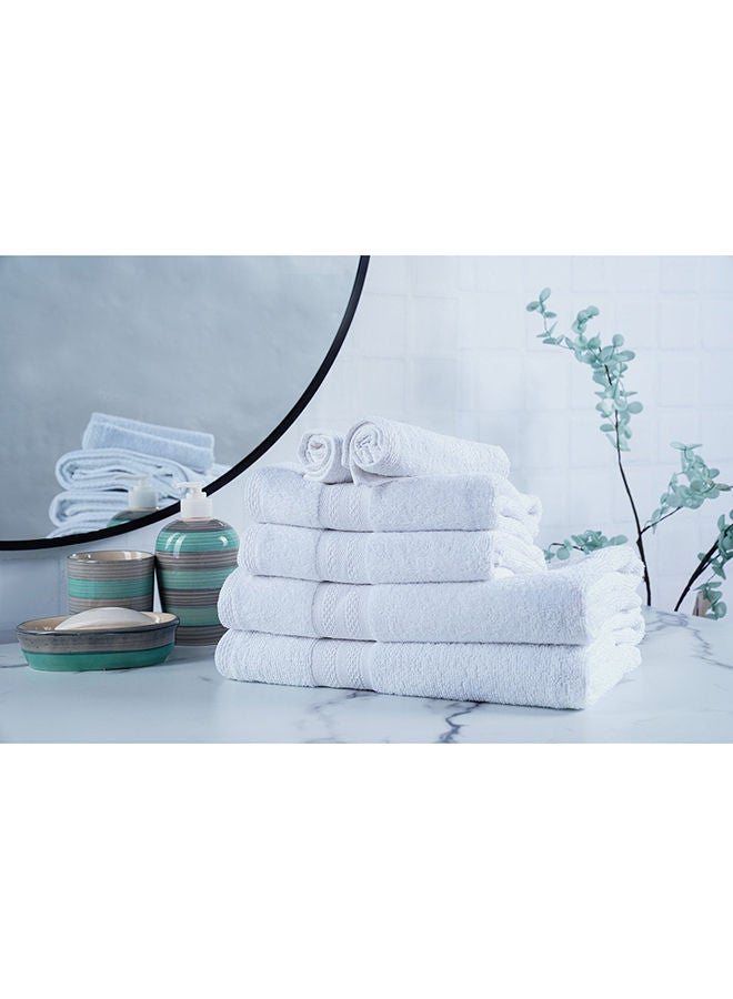 Essential 6 Pieces Towel Set - White