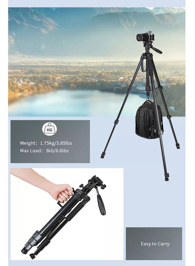 Lightweight Travel Aluminum Stand Professional Camera Tripod Stand Multifunctional Professional Tripod 360° Rotation Tripod Stand Horizontal Rotatable Center Column tripod (KP-2294)