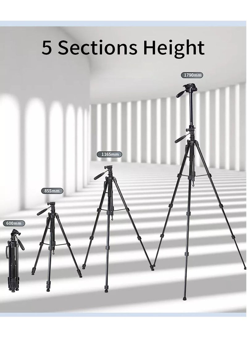 Lightweight Travel Aluminum Stand Professional Camera Tripod Stand Multifunctional Professional Tripod 360° Rotation Tripod Stand Horizontal Rotatable Center Column tripod (KP-2294)