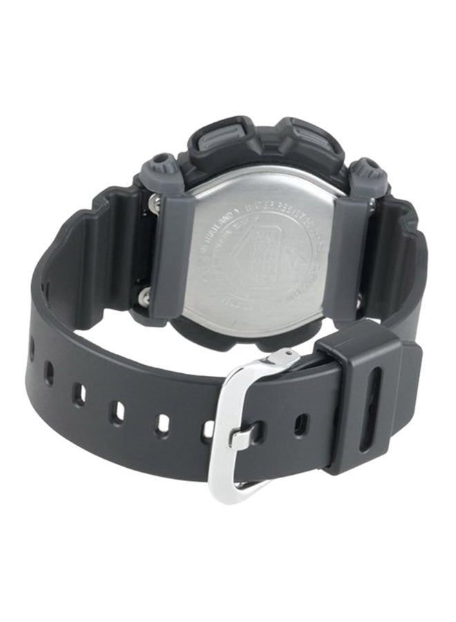Men's Sport watch Round Shape Resin Band Digital Wrist Watch - Black - DW-9052-1AVDR