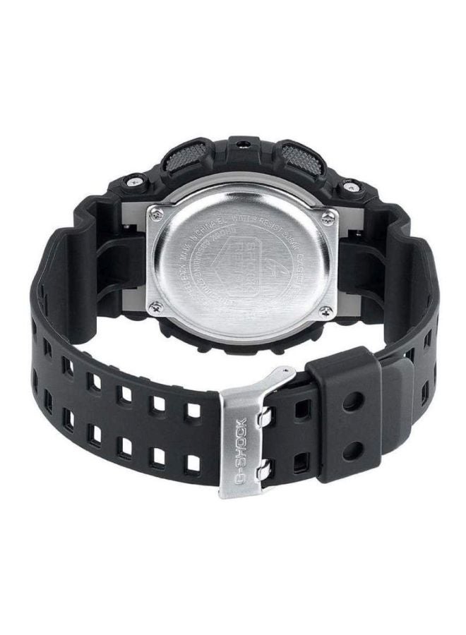 Men's Casio Sport Round Shape Resin Band Digital Wrist Watch 55 mm - Black - GD-100-1ADR