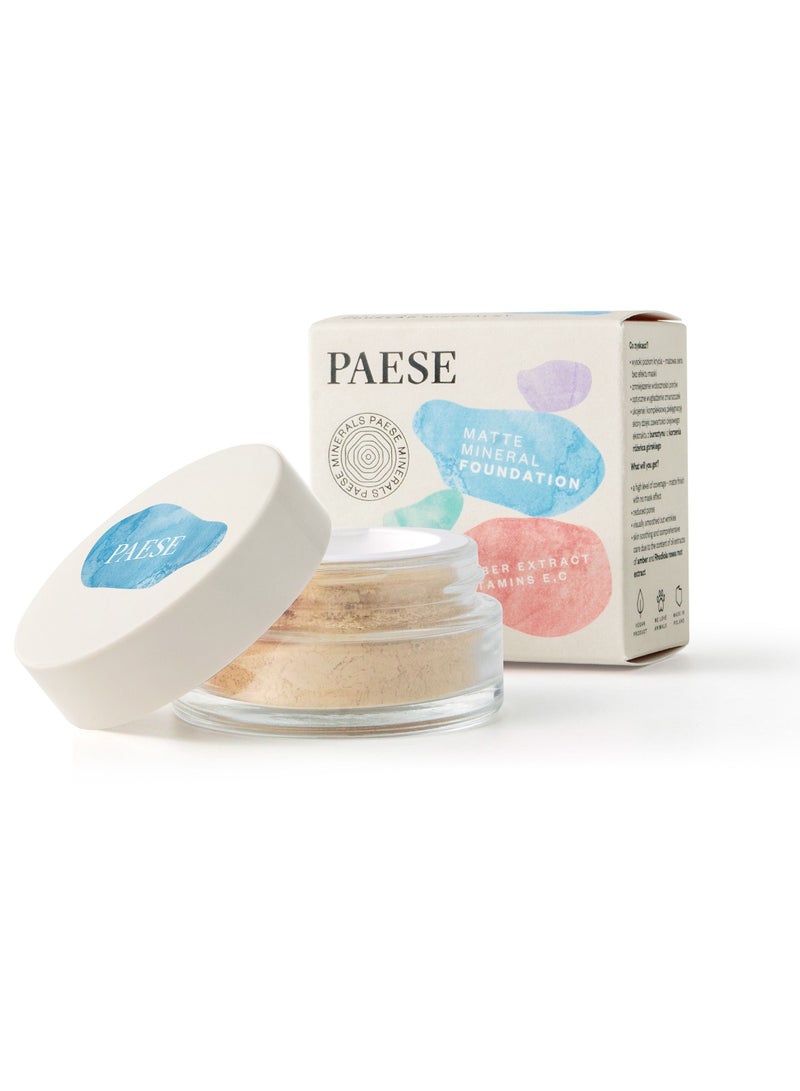 Matte Mineral Foundation High Coverage, 100N Light Beige