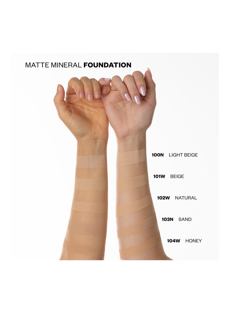 Matte Mineral Foundation High Coverage, 100N Light Beige