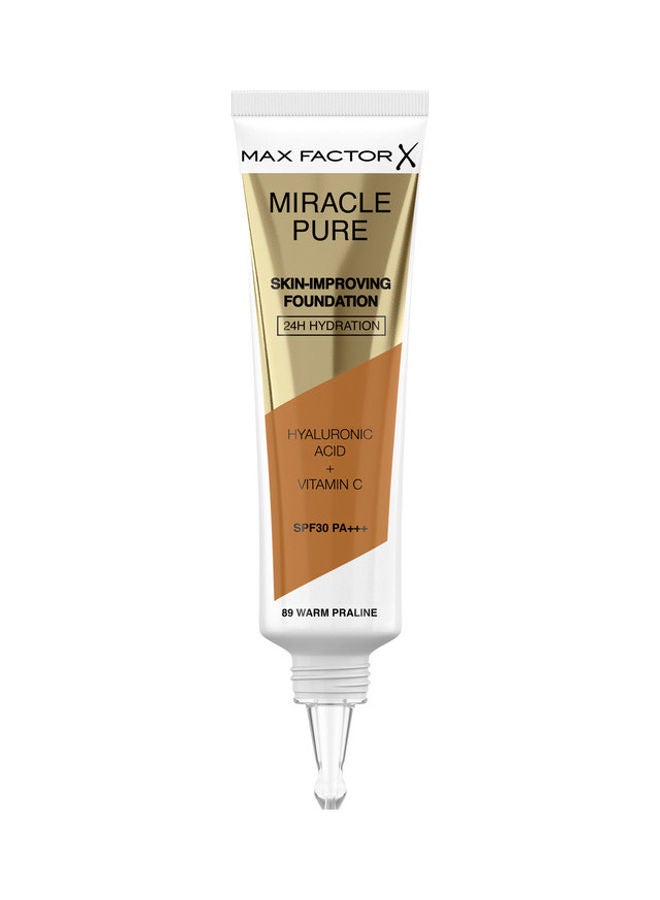 Miracle Pure Skin Improving Foundation SPF30, 89 Warm Praline
