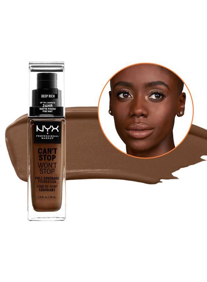 Can't Stop Won't Stop Full Coverage Foundation Warm Walnut