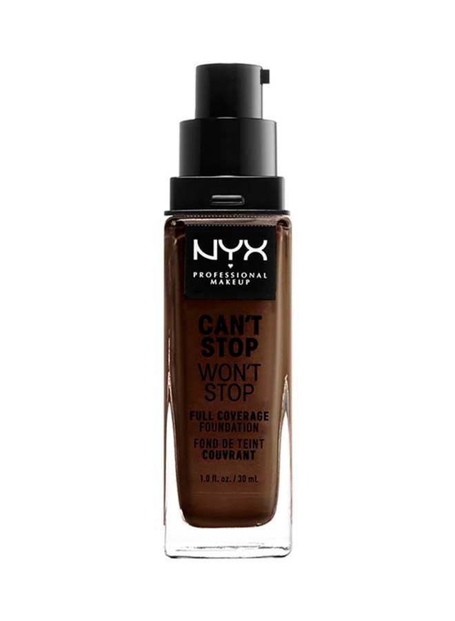 Can't Stop Won't Stop Full Coverage Foundation Deep Ebony