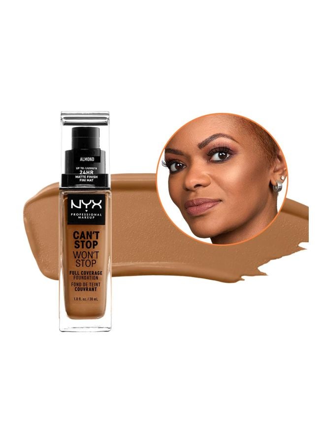 Can't Stop Won't Stop Full Coverage Foundation Almond