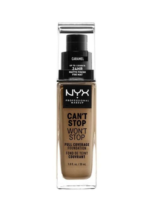 Can't Stop Won't Stop Full Coverage Foundation Caramel
