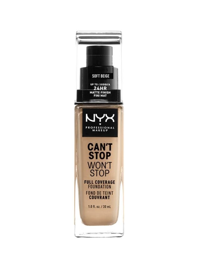 Can't Stop Won't Stop Full Coverage Foundation Soft Beige