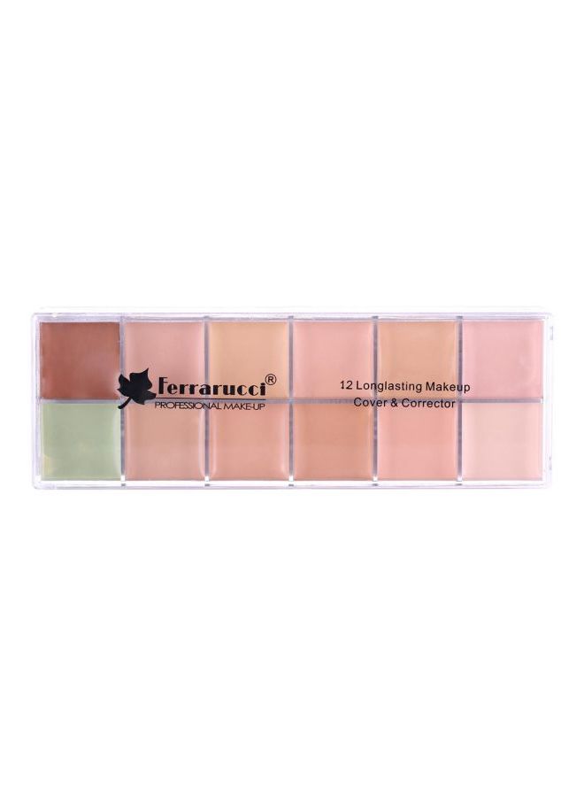 12 Long Lasting Makeup Cover And Corrector Brown/Pink/Beige/Peach