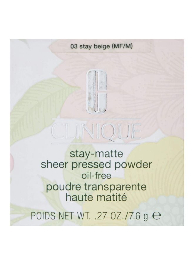 Stay-Matte Sheer Pressed Powder Stay Beige