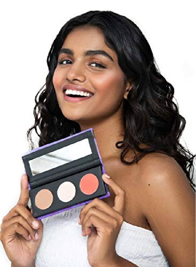 Contour De Force Face Palette With Lightweight Blush Highlighter And Bronzer 03 Fierce Feat Long Lasting Contour Blush Palette