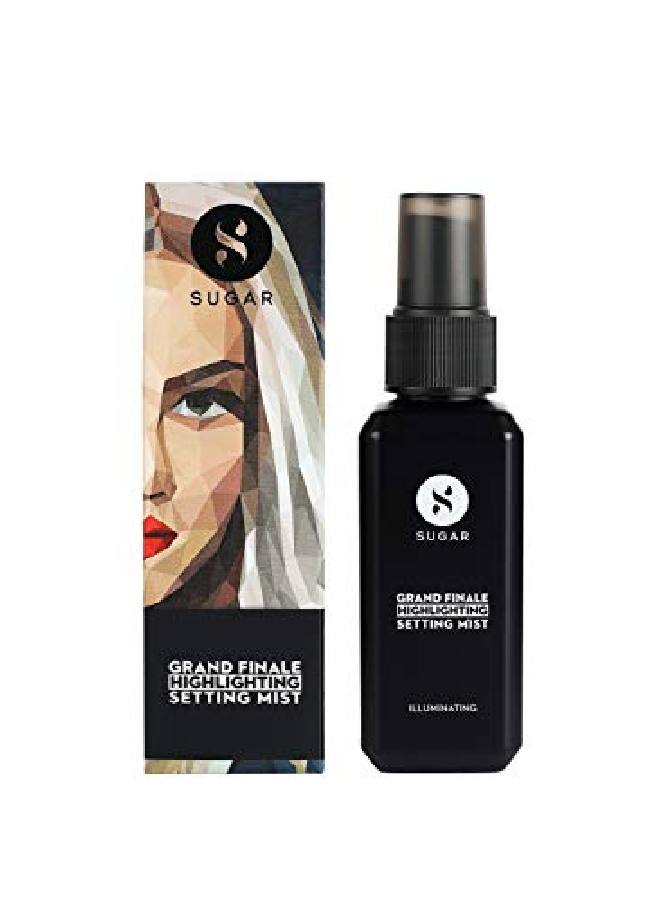 Grand Finale Highlighting Setting Mist 50 Ml 2In1 Setting Mist For Longlasting Makeup And Sun Protection Paraben Free