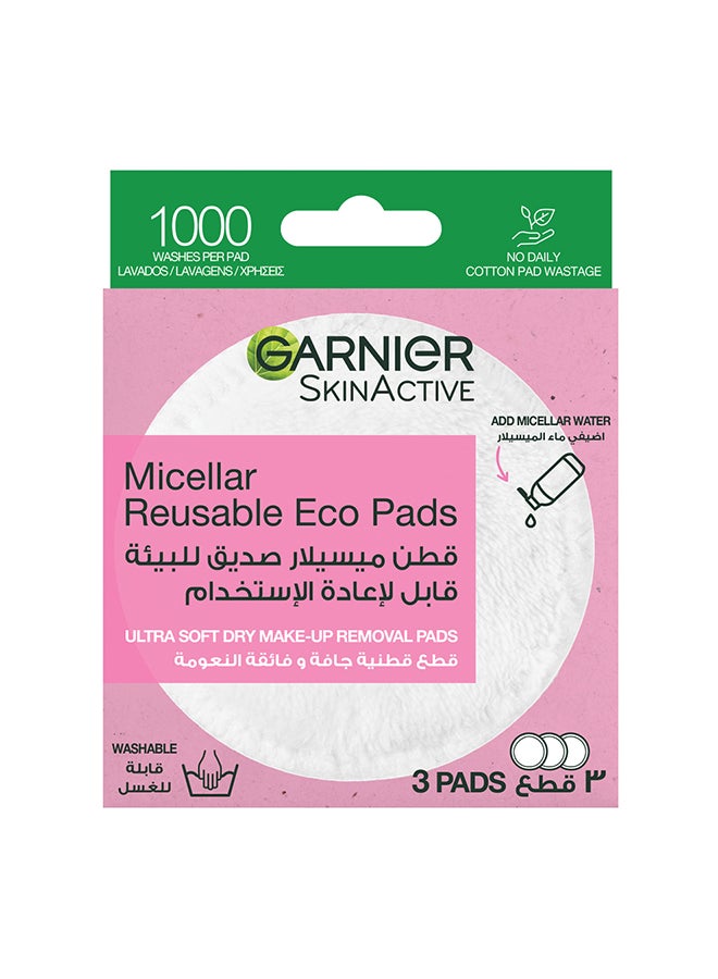 Micellar Reusable Makeup-Remover Eco Pads White