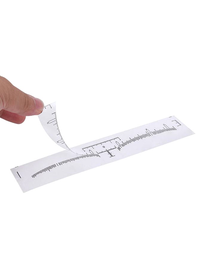 100-Piece Adhesive Eyebrow Ruler Set Clear