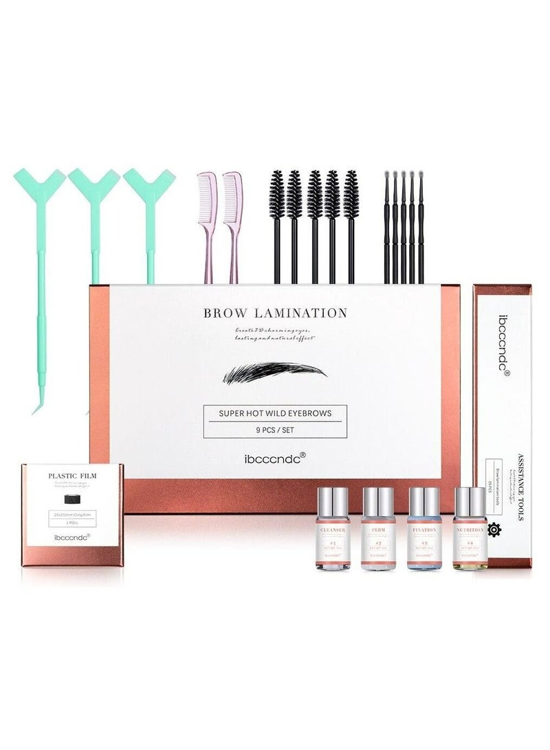 Eyebrow Perm Kit With Long-lasting and Natural Effect Semi-Permanent Brow Lamination Brows Lifting Perming Setting Cream Tools Set Salon Use In Home