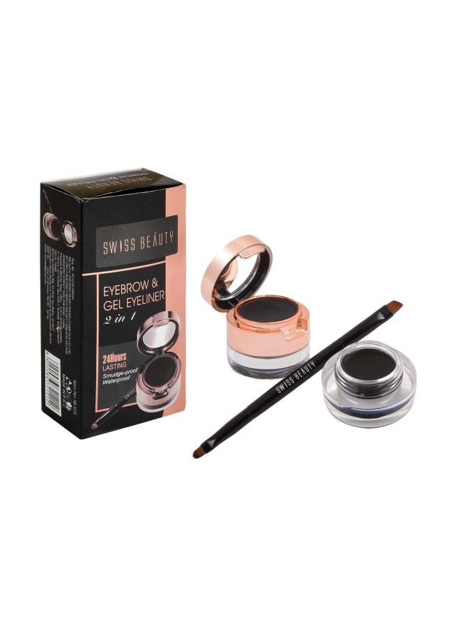 2-In-1 Eyebrow And Gel Black