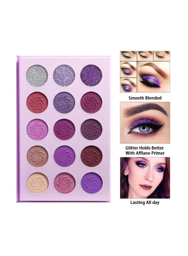 Professional Most Pigmented 15 Color Eyeshadow Palette Multicolour