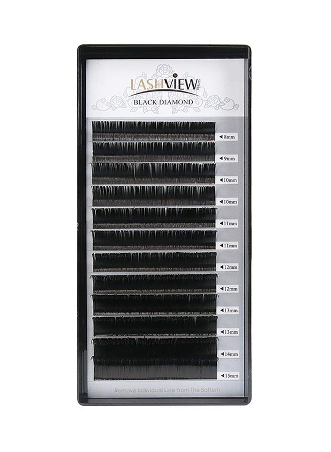 Ellipse Flat False Eyelash Extension Black