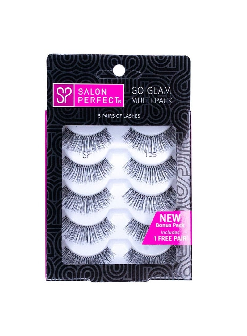 Go Glam Multi Pack 5 Pairs Of Lashes 105 Black