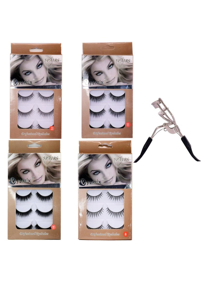 Pack Of 4 Styling Eyelash Day and Night Multicolour