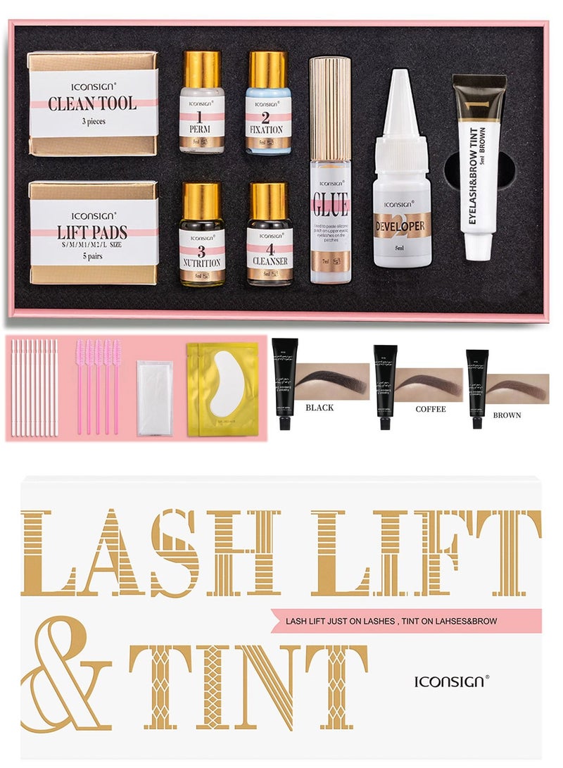 Iconsign Fast Eyelash Eyebrow Lift  Perming and Tint Kit with Nutrition