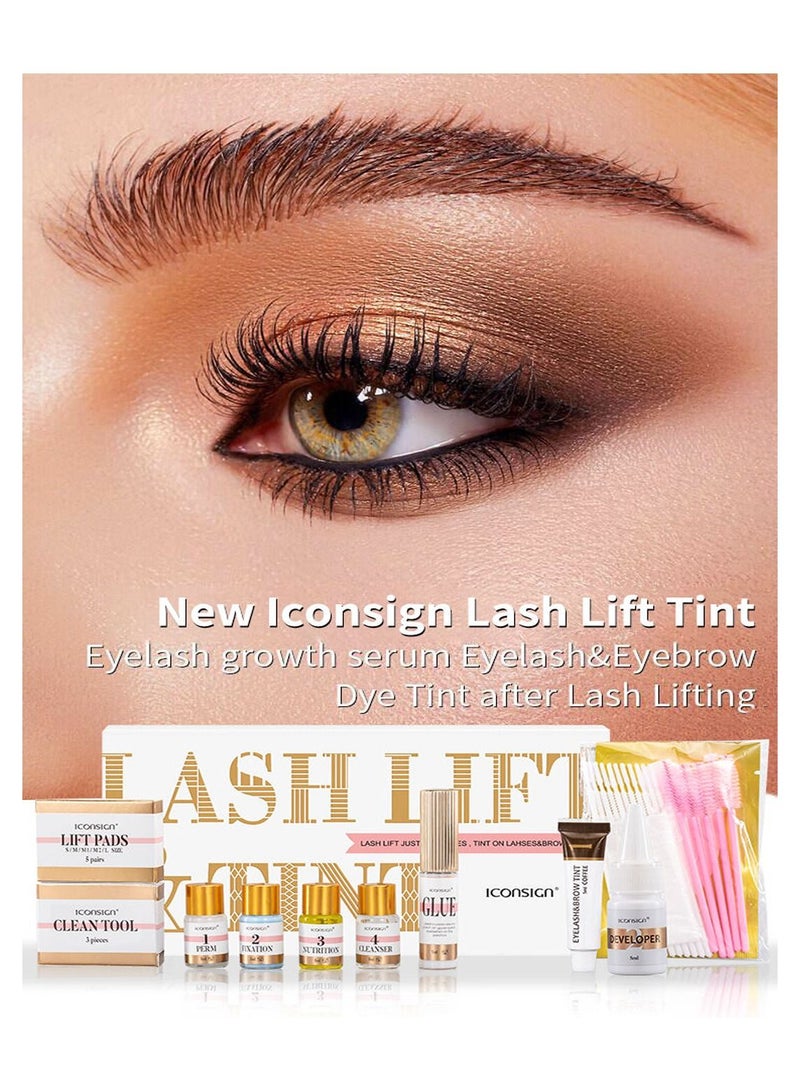 Iconsign Fast Eyelash Eyebrow Lift  Perming and Tint Kit with Nutrition