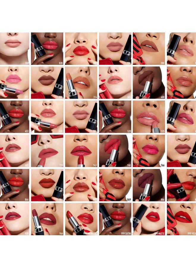 Refillable Lipstick Satin, Matte, Metallic & Velvet Finish Rouge Dior 028 Actrice