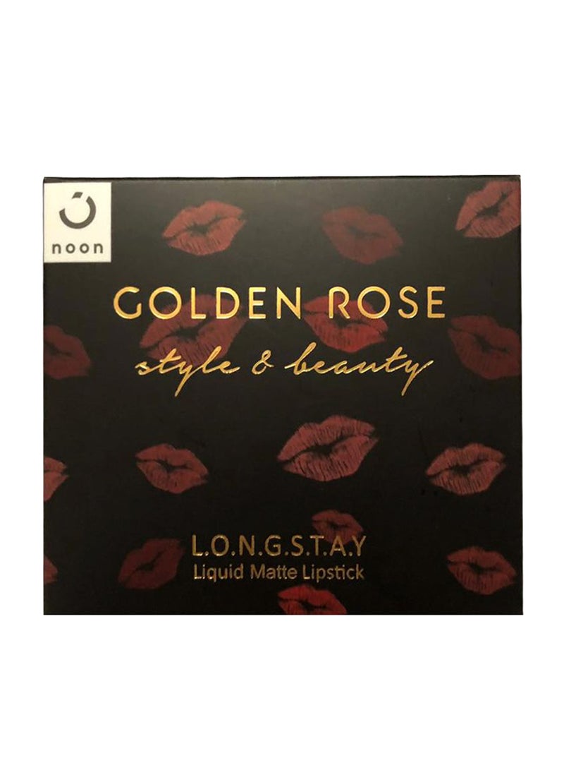3-Piece Longstay Liquid Matte Lipstick Mix 3 Multicolour (24,16,22)
