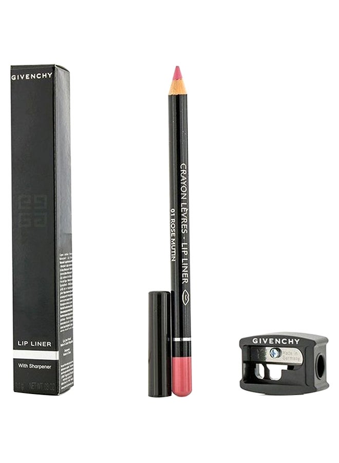Crayon Levres Lip Liner With Sharpener 01 Rose Mutin
