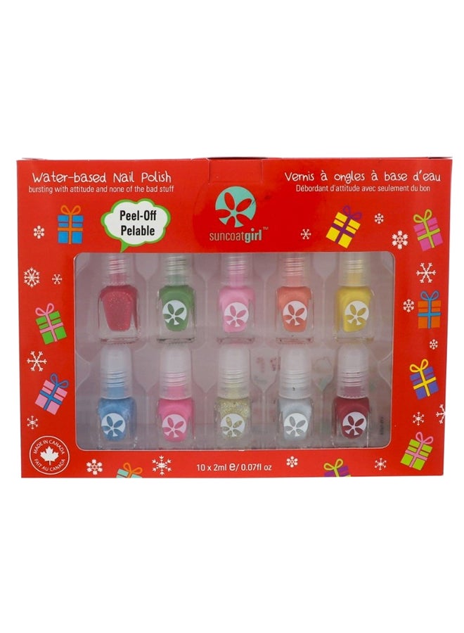 10-Piece Merry Mini Nail Polish Set Multicolour