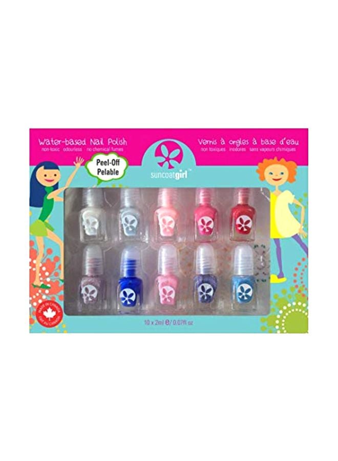 10-Piece Water-Based Nail Polish Set Flare Fancy