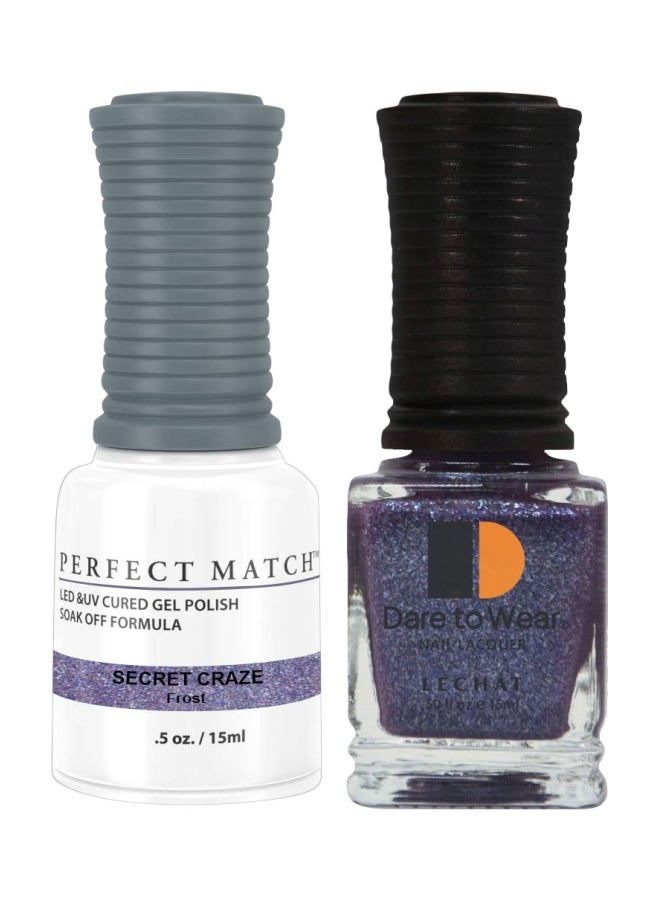 2-Piece Perfect Match Gel Polish And Dare To Wear Nail Lacquer Set Secret Craze