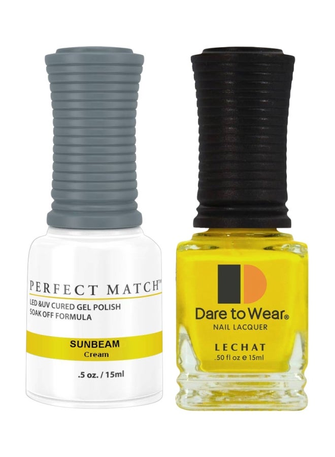 2-Piece Perfect Match Gel Polish And Dare To Wear Nail Lacquer Set Sunbeam