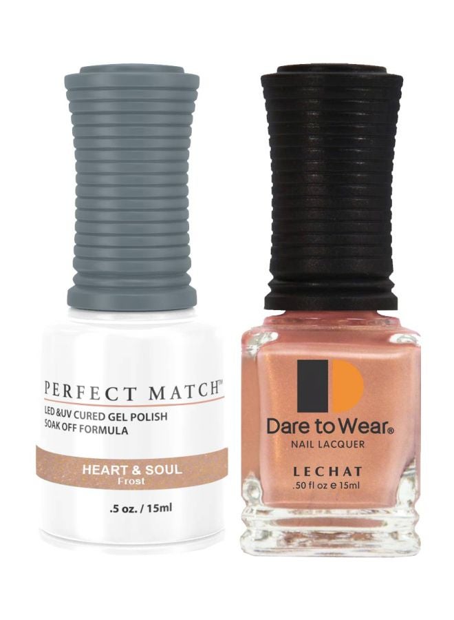 Dare To Wear Nail Lacquer With Perfect Match Soak Off Formula Heart And Soul