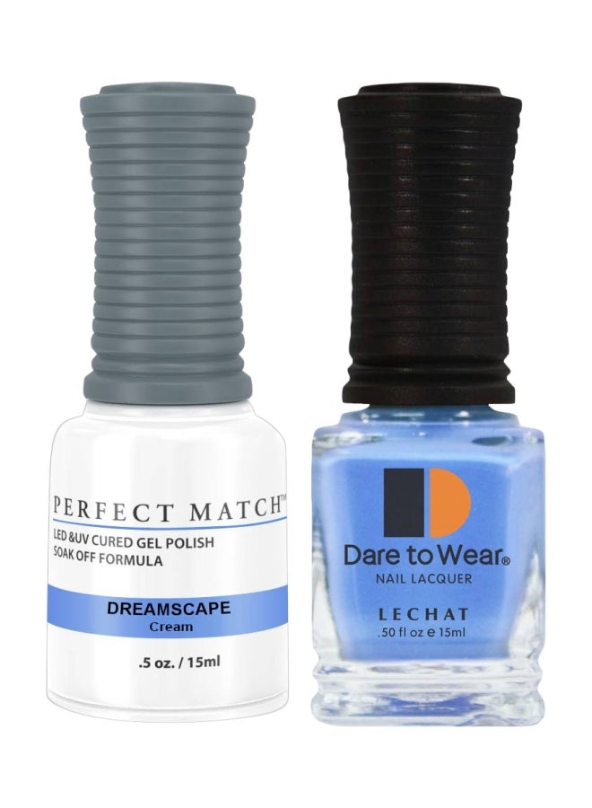 2-Piece Perfect Match Gel Polish With Dare To Wear Nail Lacquer Set Dreamscape